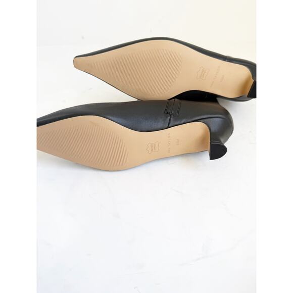 NWOB Ann Taylor Pointy Toe Leather Boot Curved Heel 9.5 - Picture 5 of 5